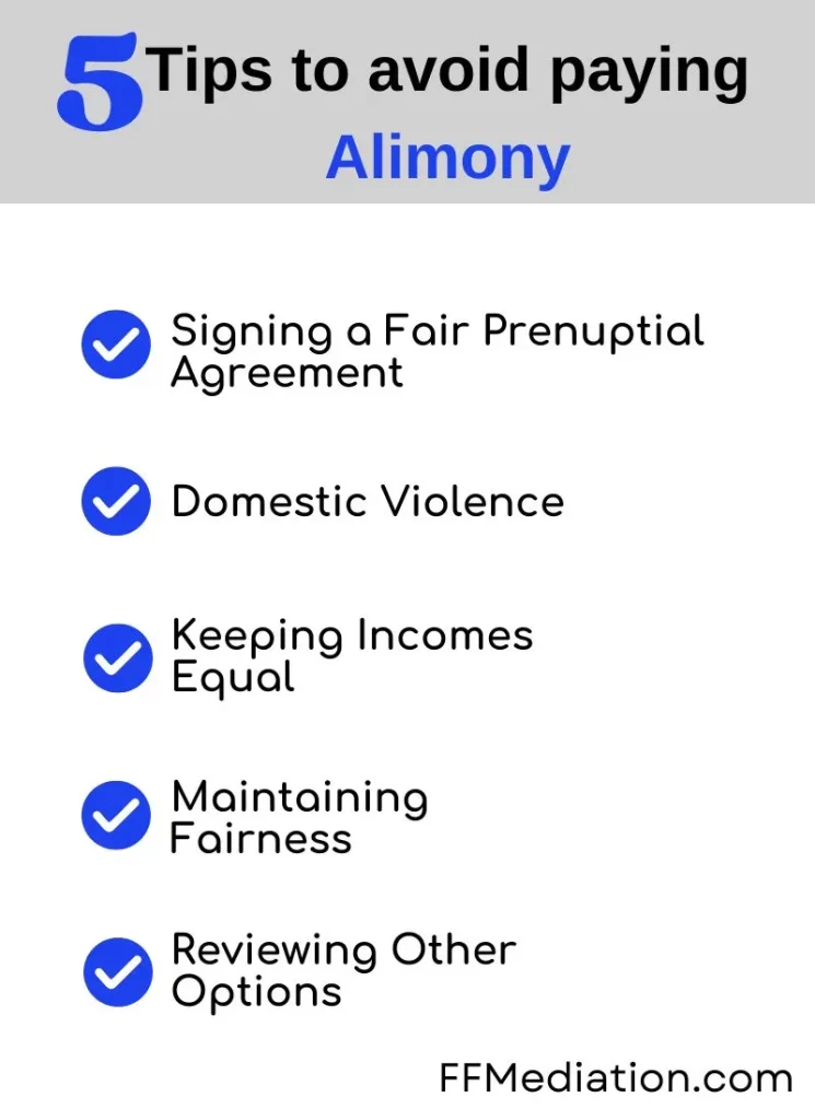 Tips to Avoid Spousal Support (Alimony) in California