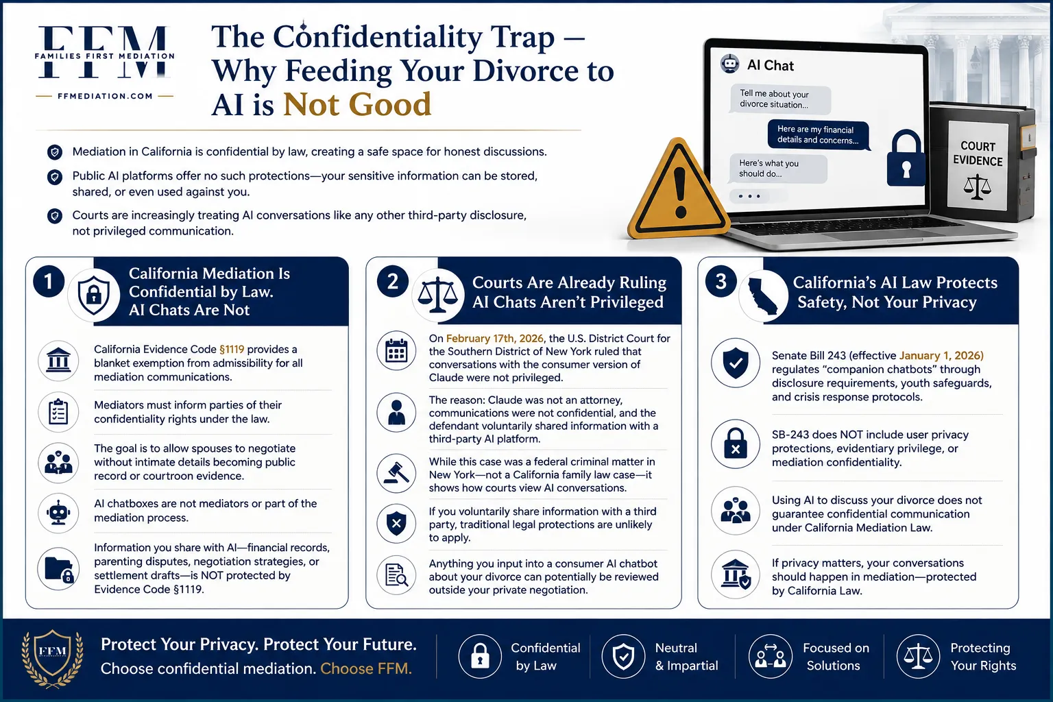 The Confidentiality Trap — Why Feeding Your Divorce to AI is Not Good