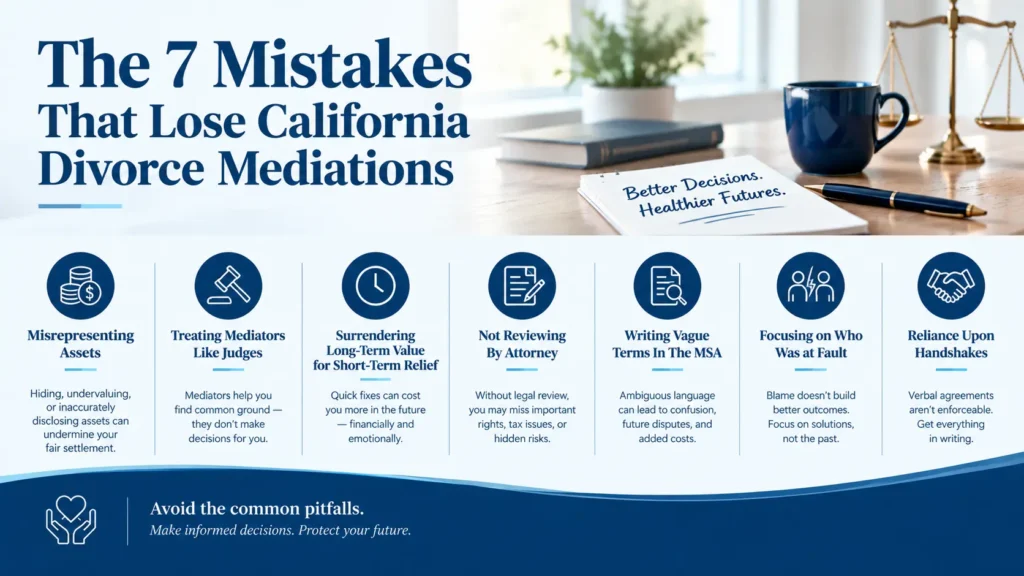 The 7 Mistakes That Lose California Divorce Mediations
