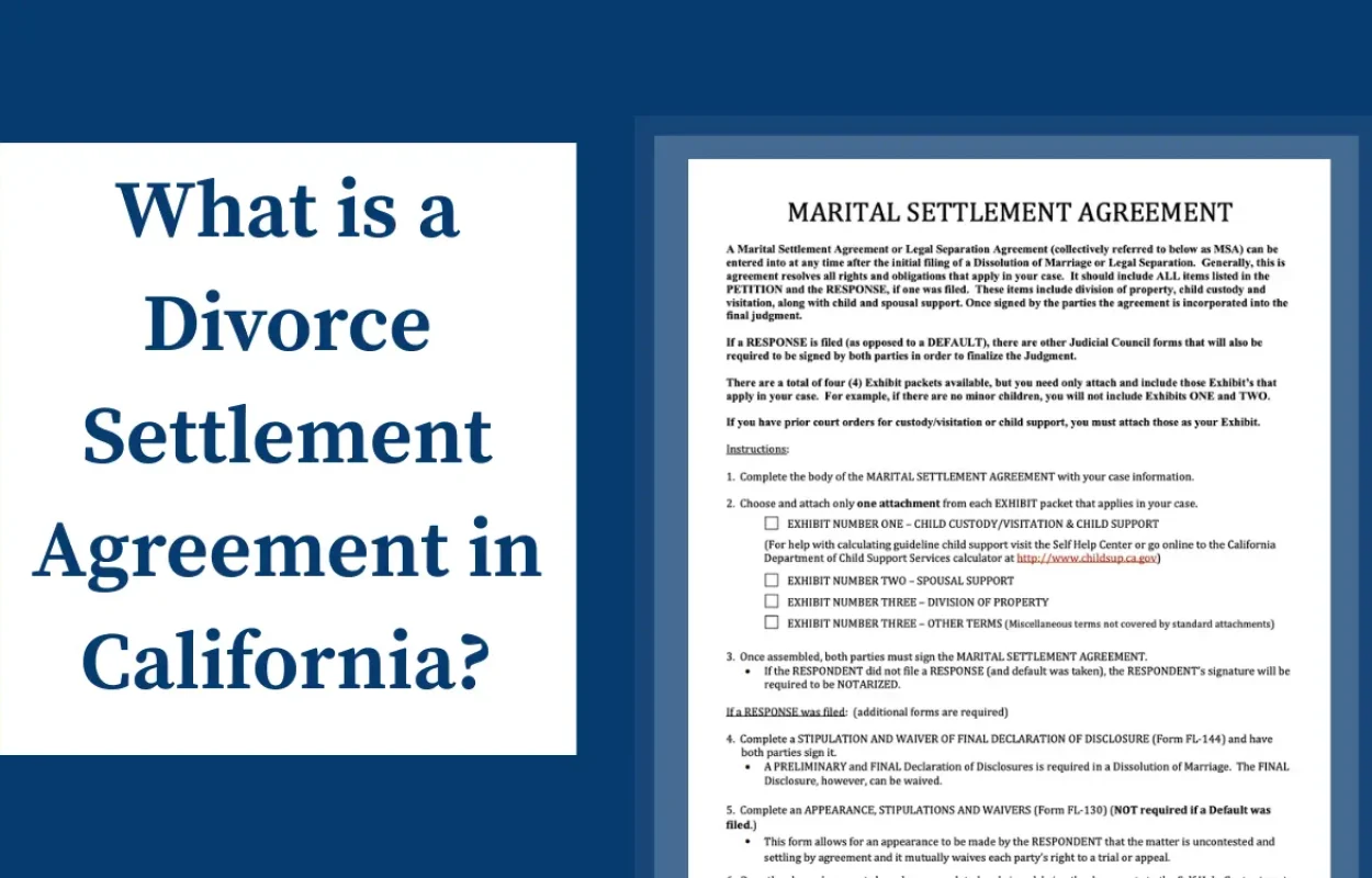 What is a Divorce Settlement Agreement in California